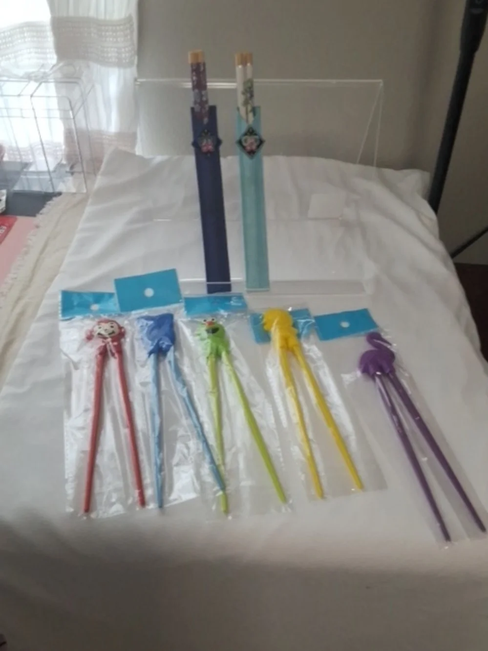 Multicolor Novelty Chopsticks Set - 2 Adult & 5 Pairs Kids NWT